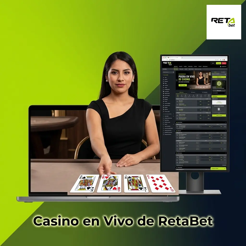 Casino en vivo de RetaBet con croupiers profesionales transmitiendo ruleta, blackjack y baccarat en español para Perú