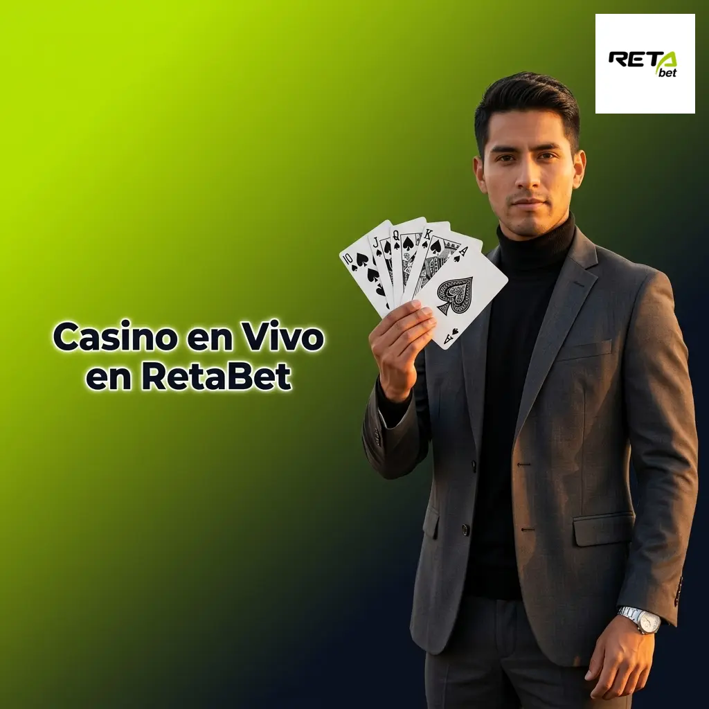 Croupier profesional en mesa de casino en vivo de RetaBet con ruleta, blackjack y baccarat en tiempo real